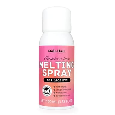 Dolahair Lace Melting Spray for Glueless Wig Hair Adhesive - Transparent, Low Viscosity Resin Bonding Spray for Wigs & Lace - 3.4 Fl Oz