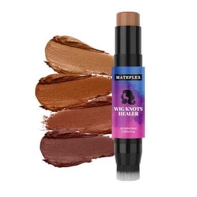 Mateplex Wig Knot Concealer for Lace Grid Lace Dyeing Stick for Wigs Knots Healer Stick for Lace wig & Frontal Part & Hairline, Portable, Sweat-proof, No Bleaching（10g, Medium Brown)