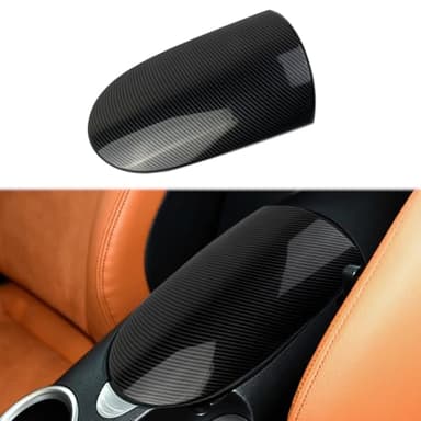 Fewshaw Carbon Fiber Style Center Console Armrest Cover Trim Accessories for Nissan 370Z