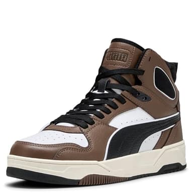 Puma Men's RBD Break Mid Shoes, White-Black-Flat Bronze AH25, 8