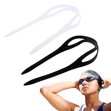 2 Pack Silicone Swimming Goggles Strap, Dive Eyewear Strap Replacement, Swim Eyewear Head Band Accessories for Scuba Diving Swimming Goggles Glasses