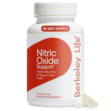 Berkeley Life Nitric Oxide Support Supplement - Nitric Oxide Booster for Men & Women - Blood Flow & Circulation with Beet Root Powder to Support Energy, Heart Health & Healthy Blood Pressure- 30 Count