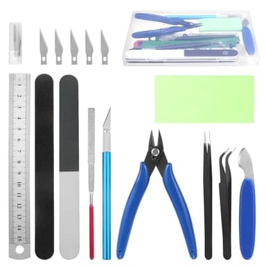Fippy 11PCS Model Kit Tools, Gundam Model Tool Kit, Hobby Building Tools Kit for Gundam Basic Model Assembling, Building and Repairing