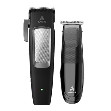 Andis 561506 inCRED Cordless Adjustable Hair Clipper & Close-Cutting T-Blade Trimmer Combo Set, 23-Piece Kit, Powerful Motor, Lithium-Ion Battery, Black