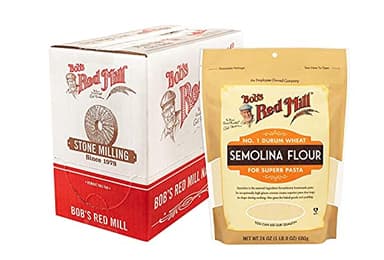 Bob's Red Mill Semolina Pasta Flour, 24oz (Pack of 1) - Vegan, Kosher