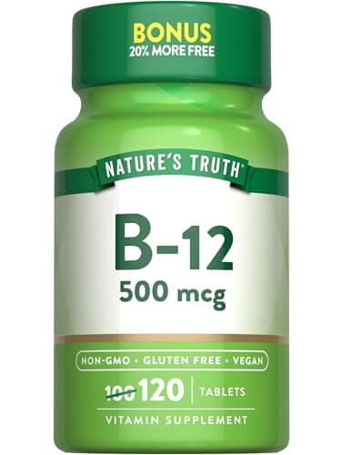 Nature's Truth B12 Vitamin | 500 mcg | 120 Tablets | Vegan, Non-GMO & Gluten Free Supplement