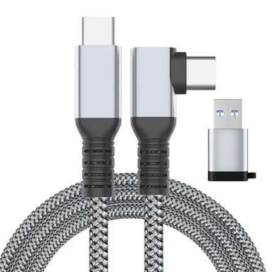 Link Cable 16FT VR Cable Compatible with Meta Oculus Quest 2/Quest 3S/Quest 3/Pro Pico, Nylon Braided Accessories and Gaming PC Steam VR, USB 3.0 Data Transfer Type C Cable, for VR Headset