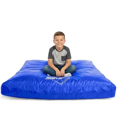 Skil-Care 5' x 5' Crash Pad, Crash Pads for Kids Sensory Room Equipment, Sensory Crash Mat, Soft Foam Landing Zone for Sensory Input, Bean Bag Alternative for Reading and Relaxation