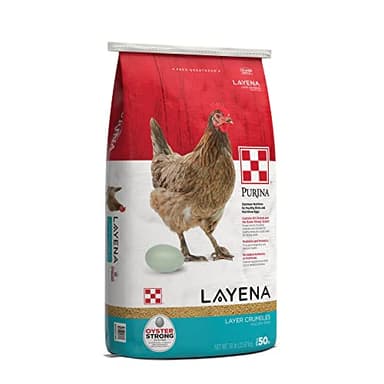 Purina, Layena Crumbles, Chicken Feed for Laying Hens, 50 lbs