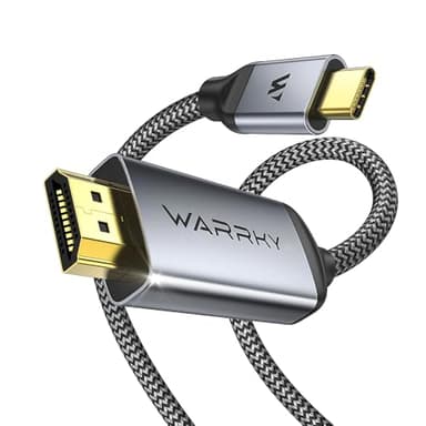 Warrky USB C to HDMI Cable 6FT for Home Office 4K@60Hz High-Speed 4K HDMI