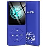 AGPTEK A02PL 64GB MP3 Player, 70 Hours Playback Lossless Sound Music Player, Supports up to 128GB(Deep Blue)