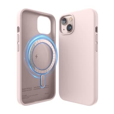 elago Magnetic Case Compatible with MagSafe and iPhone 13 6.1 Inch - Built-in Magnets, Liquid Silicone, Protective Cover, Compatible with All MagSafe Accessories (Lovely Pink)