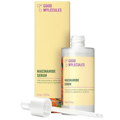 Good Molecules Niacinamide Serum – 10% Niacinamide to Target Blemishes, Nourishment, and Skin Tone – Ultra Hydrating & Brightening Skin Care for Face – 75 ml / 2.53 fl oz