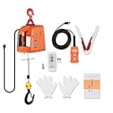 2300LBS/1T Electric Hoist Winch Portable Electric Power Winch New Upgrade Electric Hoist Crane w/Overload Protection 38ft Lifting Height for Attic Pro Utility Lift,3 in 1 Control Method