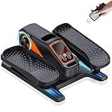 Under Desk Elliptical Machine, Electric Ellipse Leg Exerciser While Sitting for Seniors Adults, Quiet & Portable Electric Seated Pedal Exerciser with Remote Control, 15 Adjustable Speeds, 5 Auto Modes