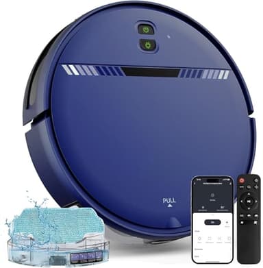 XIEBro Life Robot Vacuum and Mop Combo, Robot Vacuum for Pet Hair with Schedule, 2 in 1 Mopping with Water Tank and Dustbin, Self-Charging, Slim, Ideal for Hard Floor, Pet Hair, Carpet