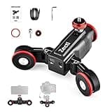Camera Slider Dolly 【Upgraded Version】 Silent Movement 0-100 Speed Motorized Camera Slider Car with APP Control, Video Mode & Time Lapse Compatible with DSLR Camera, Camcorder, Gopro, Phone