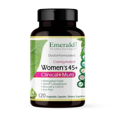Emerald Labs Women's 45+ Clinical Multi - Multivitamin for Comprehensive Support, Bone & Heart Health* - Designed for Women 45+ - Gluten-Free & Vegetarian - 120 Vegetable Capsules (30-Day Supply)