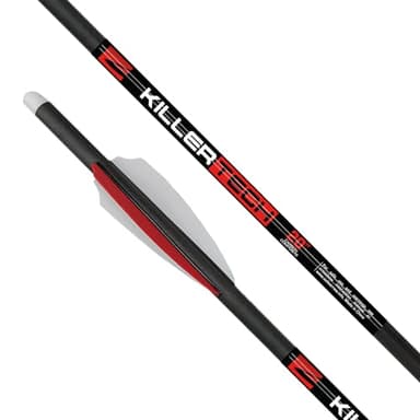 Killer Instinct KillerTech Crossbow Bolts - 20-Inch Carbon Composite Arrows with ±.005"" Straightness - 400 Grain Weight - 6-Pack Hunting Bolts for High-Speed Crossbows