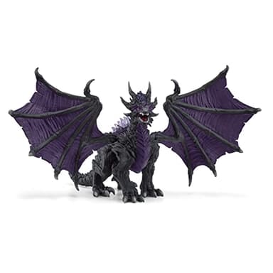 Schleich Eldrador Creatures - 8.5” Shadow Dragon Figurine with Movable Wings - Fantasy Serpent Toy with Translucent Spikes - Mythical Dark Monster Figure for Imaginative Play - Kids Ages 7+ | 70152