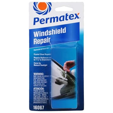Permatex 16067 Bullseye Windshield Repair Kit, .025 oz. Syringe, .025 Ounce Syringe , White