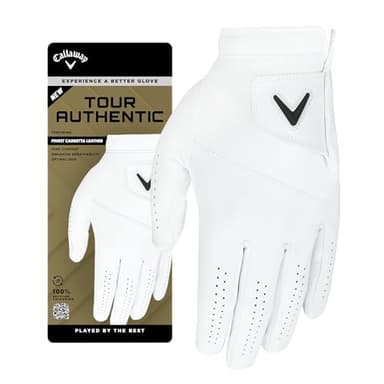 Callaway Golf Tour Authentic Glove (Standard, Medium/Large, White, Worn on Left Hand)