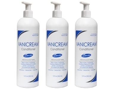 Vanicream Conditioner for Sensitive Skin, Free of Dyes, Fragrance, Lanolin, Parabens and Formaldehyde Releasers, Dermatologist Tested, 12 fl oz (Pack of 3)