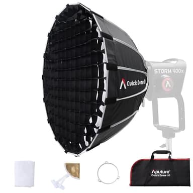 Aputure Light Dome Quick Dome 60 Softbox,60cm(2ft) Circular Bowens Mount with Quick Release Design,Include Diffusion, Light Control Grid, & Carrying Bag for Led Video Light