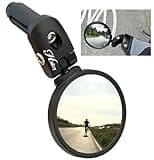 Hafny Bar End Bike / Bicycle Mirror, Stainless Steel Lens , Safe Adjustable Rearview Cycle / E-bike Mirror, HF-MR083 (Black 62mm)