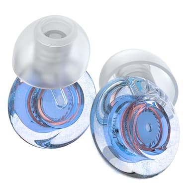 Yawsoy Ear Plugs for Concerts, 2 Pack High Fidelity Ear Plugs, Reusable Silicone Earplugs for Concert, Rave, Work, Musicians, 5 Pair Ear Tips, 18-25 dB Concert Ear Plugs for Noise Cancelling(Blue)