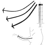 3PCS Urethral Sound Sex Toys Catheters & Sounds-Urethra Sounding Stimulation for Men,Male Masturbation Rod Penis Plugs Urethral Training Vacuum Packaging Safe Silicone Hollow Side Hole Design, Black