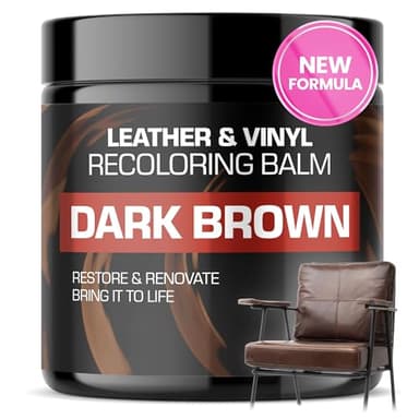 FORTIVO Leather Recoloring Balm, Color Restorer, Scratch Remover, Couch Paint and Repair, Leather Balm for Couches