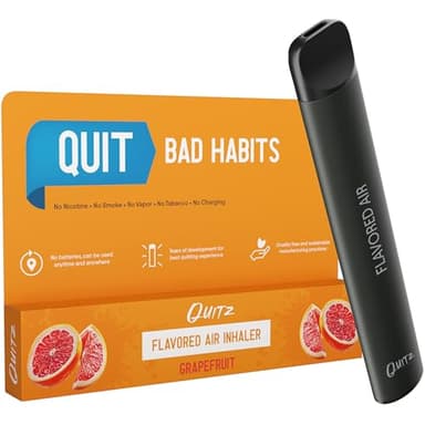 Quitz Natural Flavored Air Inhaler | Replace Bad Habits, Reduce Cravings | No Heating Non-Electric Vaporless Smokeless Inhaler | Nicotine-Free Lung Detox Oral Fixation