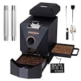 1Pound Electric Coffee Roaster, Automatic Roasting And Easy Operation, With A Smoke Filter(Suitable for light roasting), 2 Chimney Tube, And Chaff Collector.