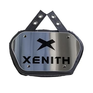 Xenith Elite Football Back Plate- Lower Backplate for Shoulder Pads- Durable Adjustable Straps and High Impact Padding- Elite Chrome - Universal
