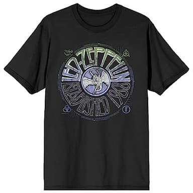 Led Zeppelin Established 1968 Vintage Crew Neck Short Sleeve Men's Black T-Shirt-XXL