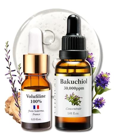 CELDYQUE 100% Pure Volufiline & Bakuchiol 30,000 ppm Concentrate Serum - Skin Firming Solution High Potency Retinol Alternative | Anti-Wrinkle Boosts Collagen for Aging Sagging Mature Skin