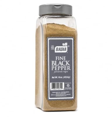 Badia Fine Ground Black Pepper, 16 oz – Pure Ground Black Pepper
