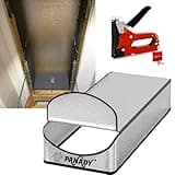 PANADY Attic Stairs Insulation Cover Full Kit 25 in x 54 in x 11 in - Class A Fireproof Attic Door Insulation Cover - Attic Access Insulation Cover - Attic Stairway Insulator - Ladder Cover + Stapler