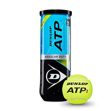DUNLOP ATP Super Premium Regular Duty Tennis Balls - Best for Clay and Indoor Courts - 3 Ball Can (12 Cans = 1/2 Case)