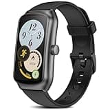 anyloop Fitness Tracker with 24/7 Heart Rate/Swimming/Sleep/Calorie/Step Tracker, IP68 Waterproof Smart Watch 100+ Sports Modes, Fitness Watch for Women Men (Black, fits 5.5-7.87 inch Wrist)
