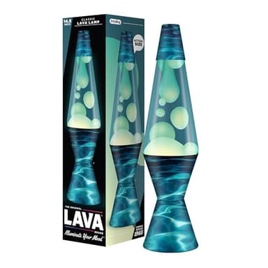 The Original Lava® Lamp - 14.5" Night Swim - Classic Liquid Motion Lamp - White Wax and Blue Liquid - Item #2095 (Amazon Exclusive)