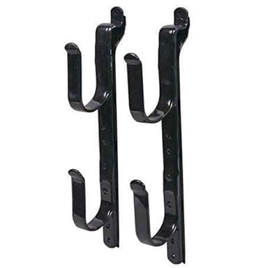 Killer's Instinct Outdoors 2 Pack Metal Gun Rack for Truck Fishing Rod Holder for Truck Black Metal 18500 Gun Bow & Tool Rack for Autos Adjustable 9 inches to 14 inches