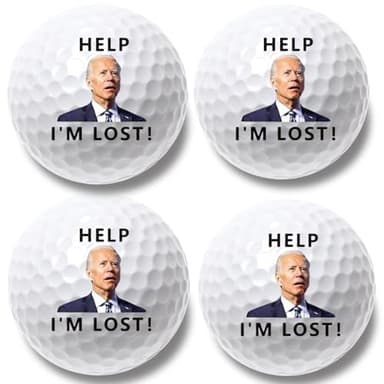 botogift 4 Pcs Funny Golf Balls for Birthday, Father’s Day Christmas Novelty Golfer Gift for Dad Coworkers Golfers Golf Lovers - Help I'm Lost