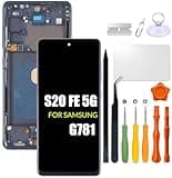 Replacement for Samsung Galaxy S20 FE 5G LCD Screen With Frame INCELL for Samsung S20FE SM-G781 G781B G781U G781F/DS Touch Screen Digitizer Assembly LCD Display with Repair kit(No Figerprint Function)