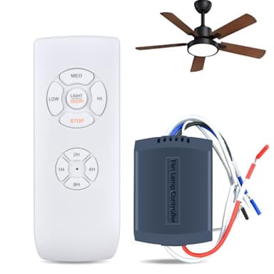 Universal Ceiling Fan Remote Control Kit, 3-in-1 Ceiling Fan Light Timing ＆ Speed Control, for Hunter/Harbor Breeze/Westinghouse/Honeywell/Other Ceiling Fan lamp