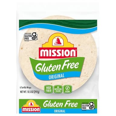 Mission Gluten Free Soft Taco Tortillas, 6 Count, High Fiber, Trans Fat Free