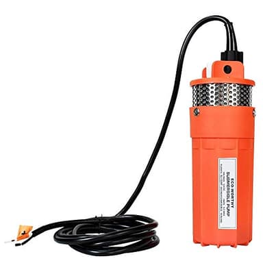 ECO-WORTHY 12V DC Submersible Well Water Pump with 10ft Cable, Water Flow 1.6GPM, Max Lift 100ft/30m, 96W Deep Well Pump for Irrigation, farm, ranch, home