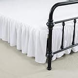 xuan dian Bed Skirt Queen Size Ruffled Bed Skirt with Split Corners, 16 Inch Drop Dust Ruffle Bed Skirt with Platform, Queen-16 Drop, White