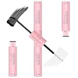 VEYESBEAUTY Lash Bond and Seal Waterproof 2 in 1 Cluster Lash Glue for Eyelash Extensions Long Lasting Strong Hold Individual Eyelash Glue for Self-Application at Home 5ml+5ml